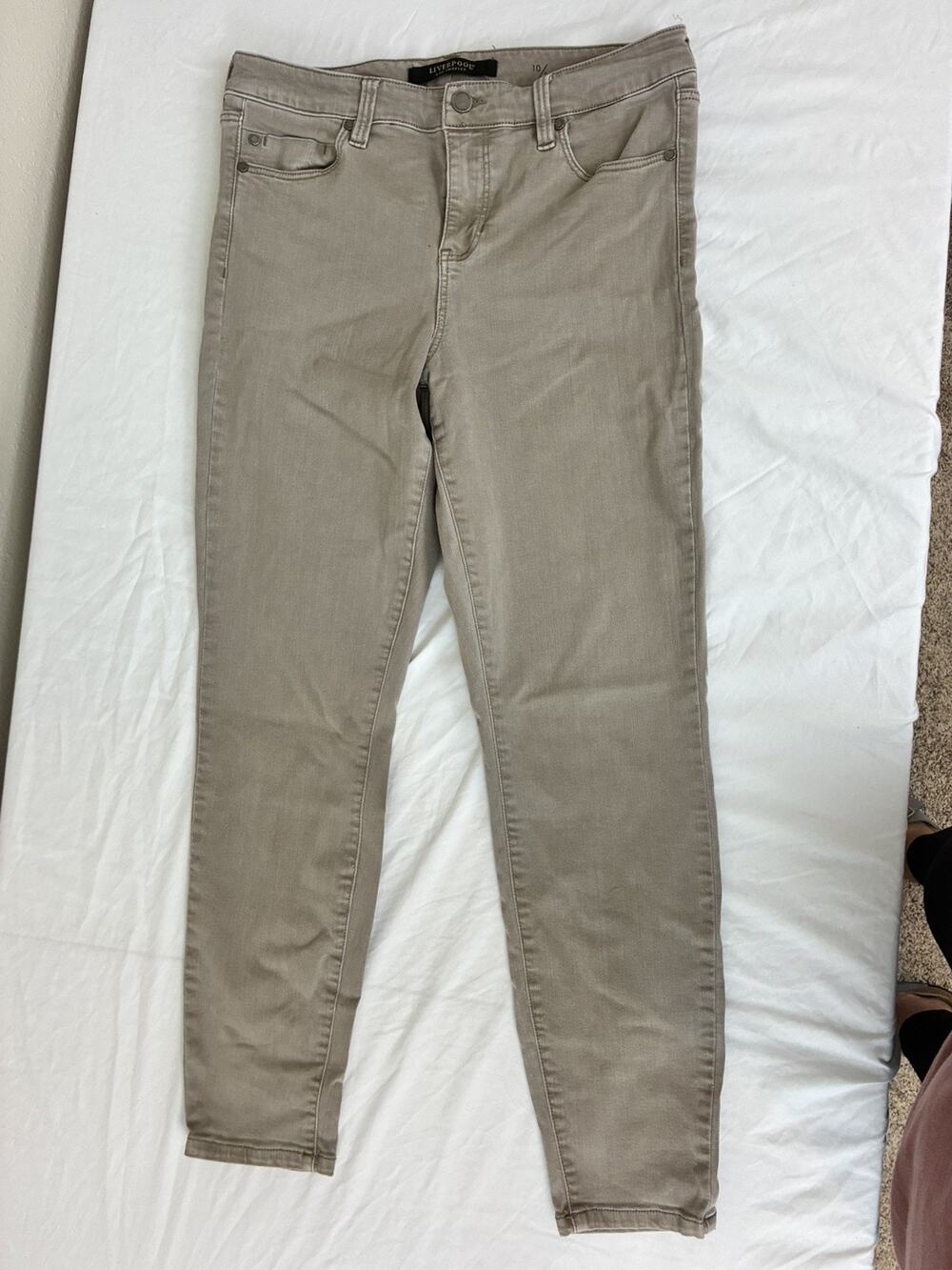 Liverpool Women’s The Hugger Ankle Sand Wash Jeans Size 10/31 (5887)